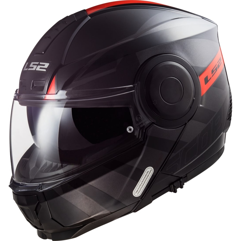 LS2 FF902 Scope Hamr schwarz-titan-rot Motorradhelm