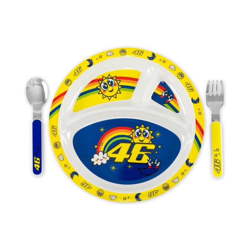 Kinder-Essgeschirr VR46 Valentino Rossi Sonne und Mond