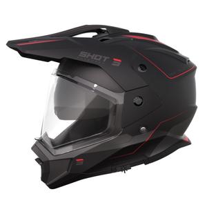 Enduro-Helm Shot Trek Rally schwarz-rot