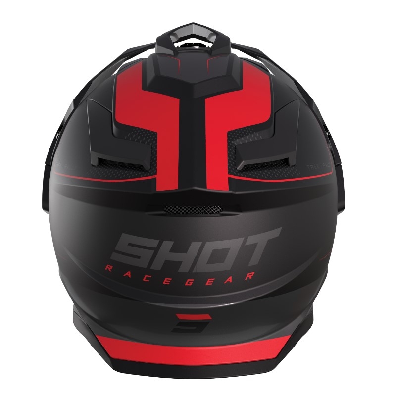 Enduro-Helm Shot Trek Rally schwarz-rot