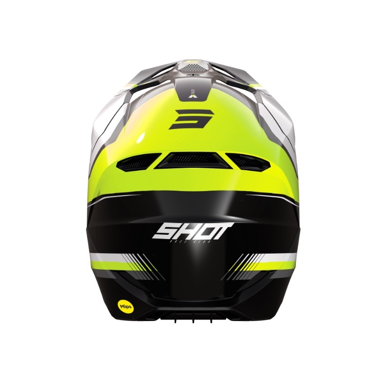Kinder Motocross Helm Shot Race Tracer weiß-schwarz-fluo gelb Ausverkauf