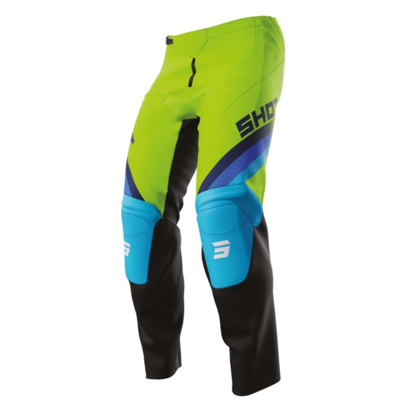 Shot Raw Kid Tracer Motocross Hose schwarz-blau-grün