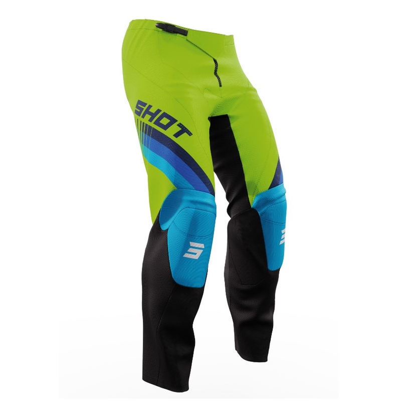 Shot Raw Kid Tracer Motocross Hose schwarz-blau-grün