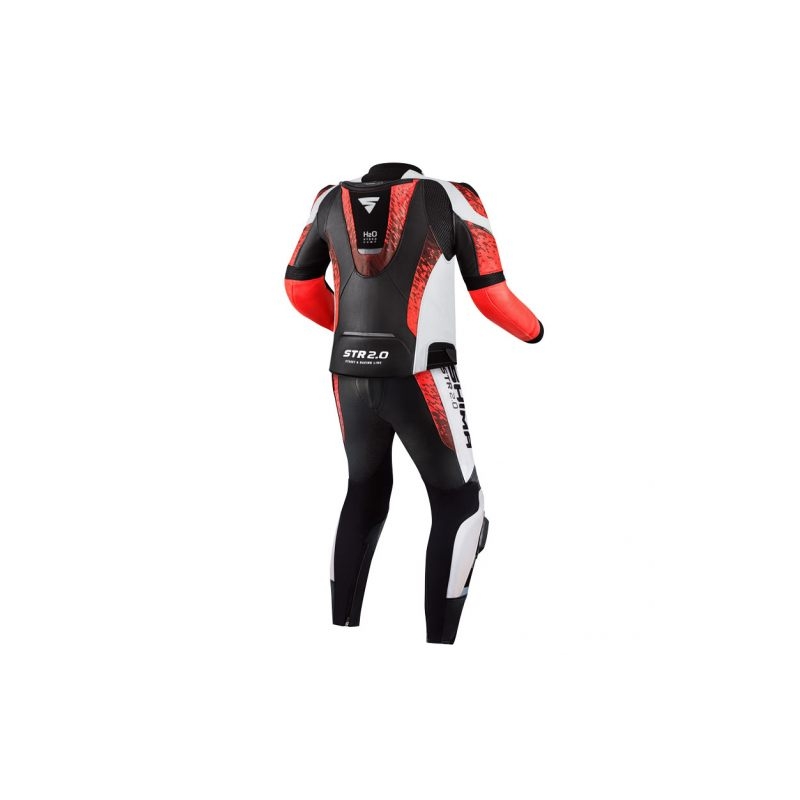 Shima STR 2.0 Motorradanzug schwarz-weiß-neonrot