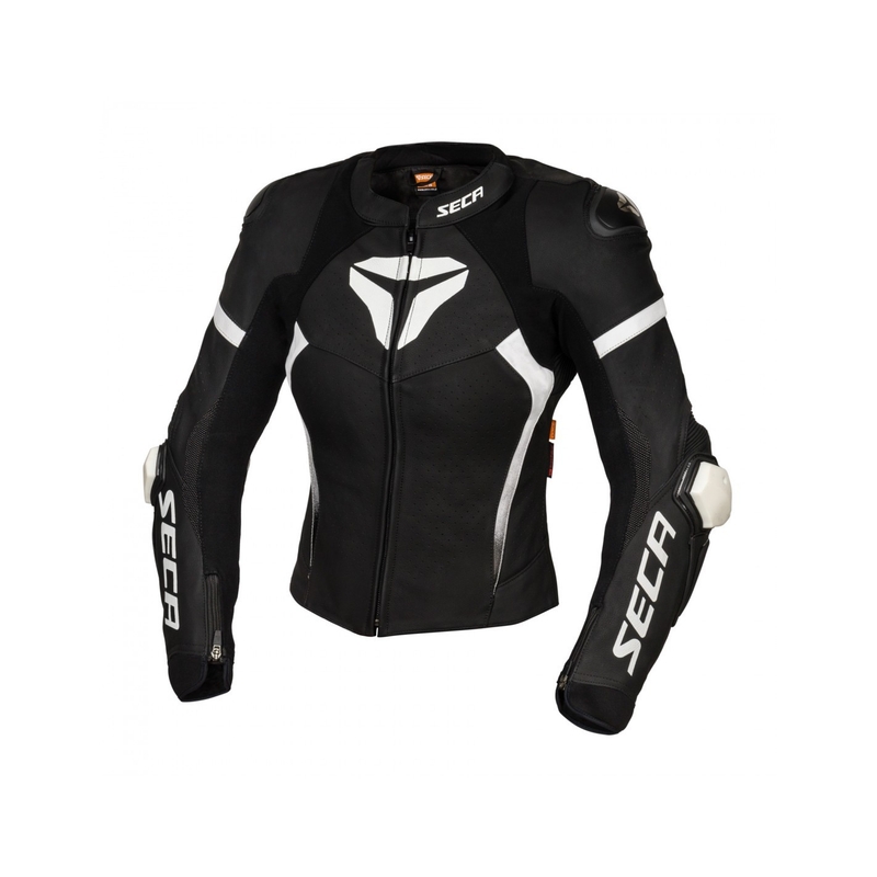 Damen Motorradjacke SECA SRS II schwarz/weiß Ausverkauf