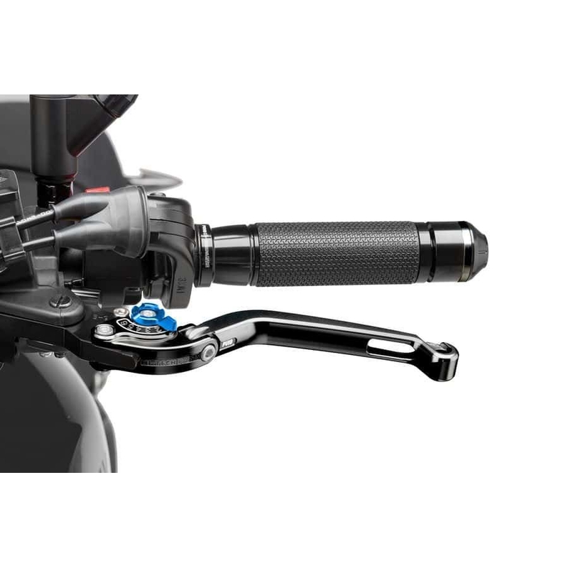 Kupplungshebel ohne Adapter PUIG foldable schwarz/blau