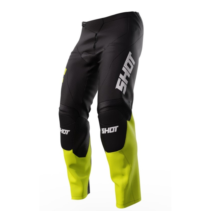 Kinder-Motocross-Hose Shot Raw Kid Reflex schwarz-fluo gelb Ausverkauf