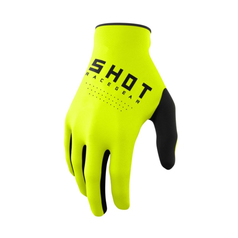 Shot Raw Kid Fluo Yellow Motocross-Handschuhe im Angebot Ausverkauf