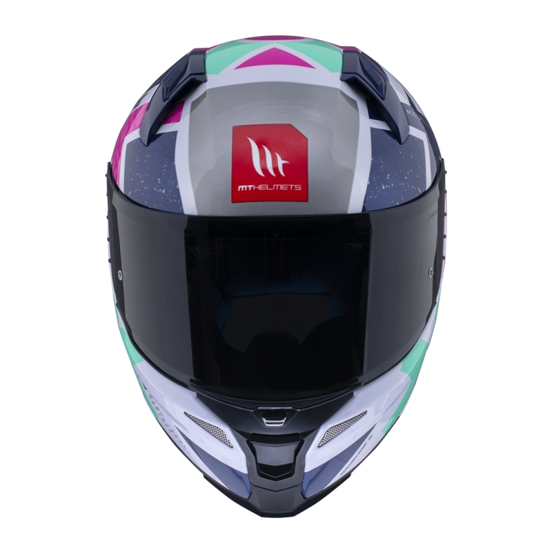 Integrální přilba na motorku MT FF110 Revenge 2 Light A7 bílo-modrá