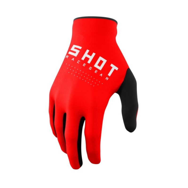 Shot Raw Kid Motocross-Handschuhe Rot Sale Ausverkauf