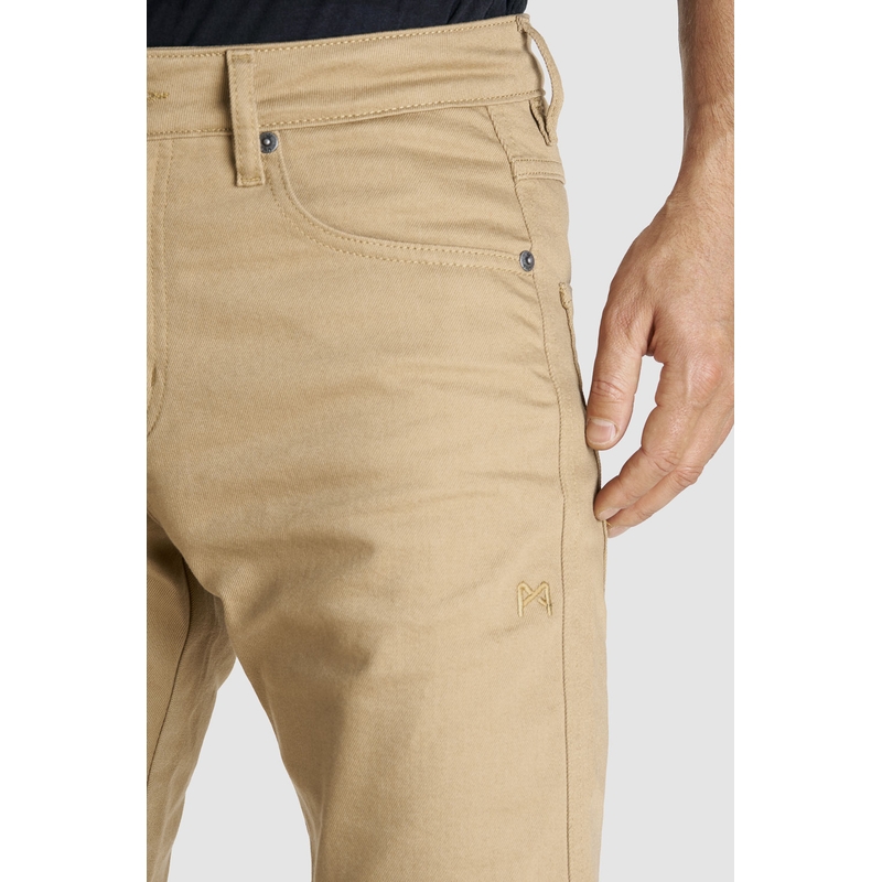 Motorradjeans PANDO MOTO Robby Slim beige Ausverkauf