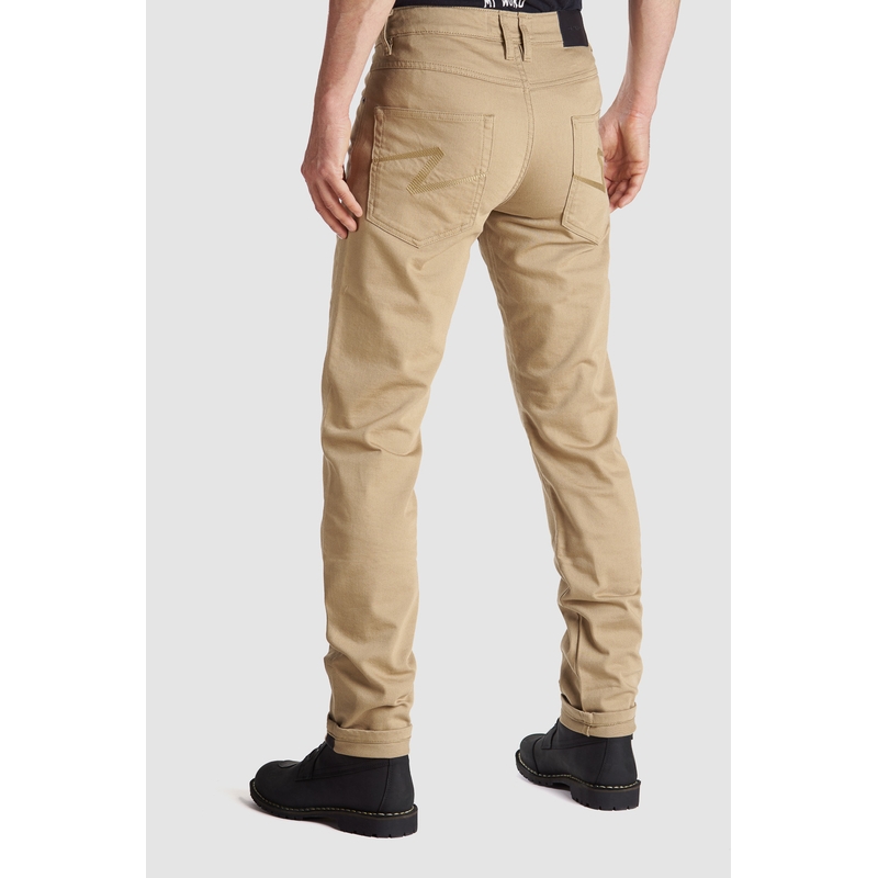 Motorradjeans PANDO MOTO Robby Slim beige Ausverkauf