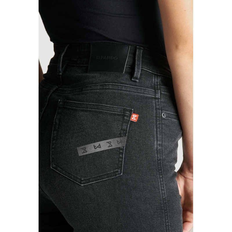 Damen Motorradjeans PANDO MOTO Kusari Cor 01 schwarz Ausverkauf
