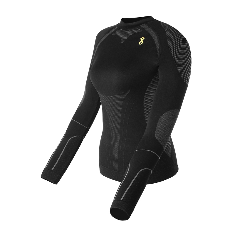 Funktionelles Damen-T-Shirt Rilax Mia, schwarz – langärmlig