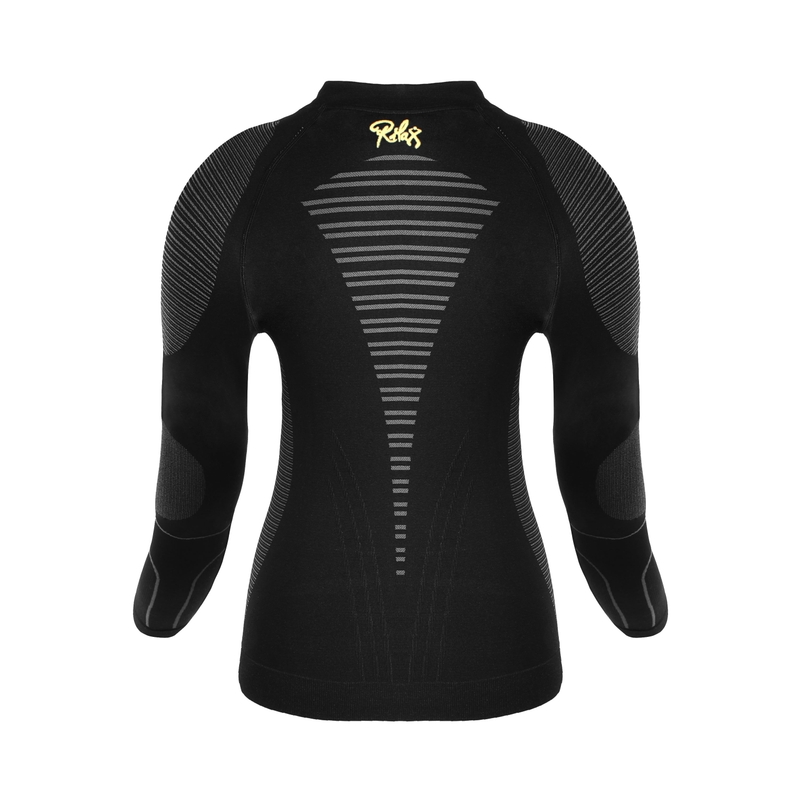 Funktionelles Damen-T-Shirt Rilax Mia, schwarz – langärmlig