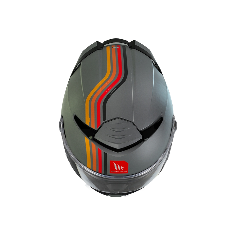 MT Thunder 4 SV Mil C2 Grau Matt Integral-Motorradhelm im Angebot Ausverkauf