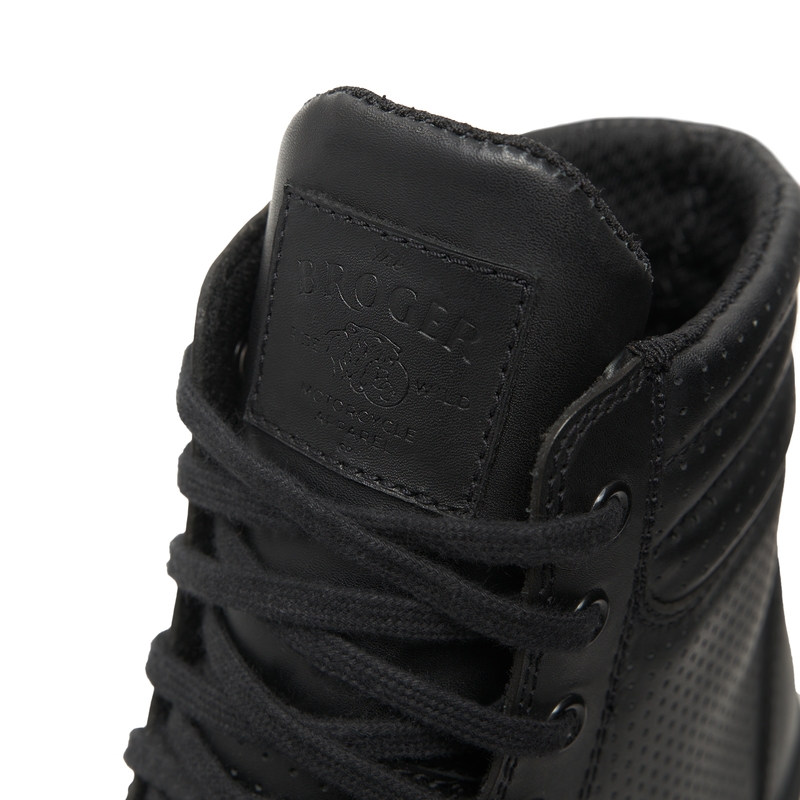 Leder Motorradstiefel BROGER California schwarz perforiert