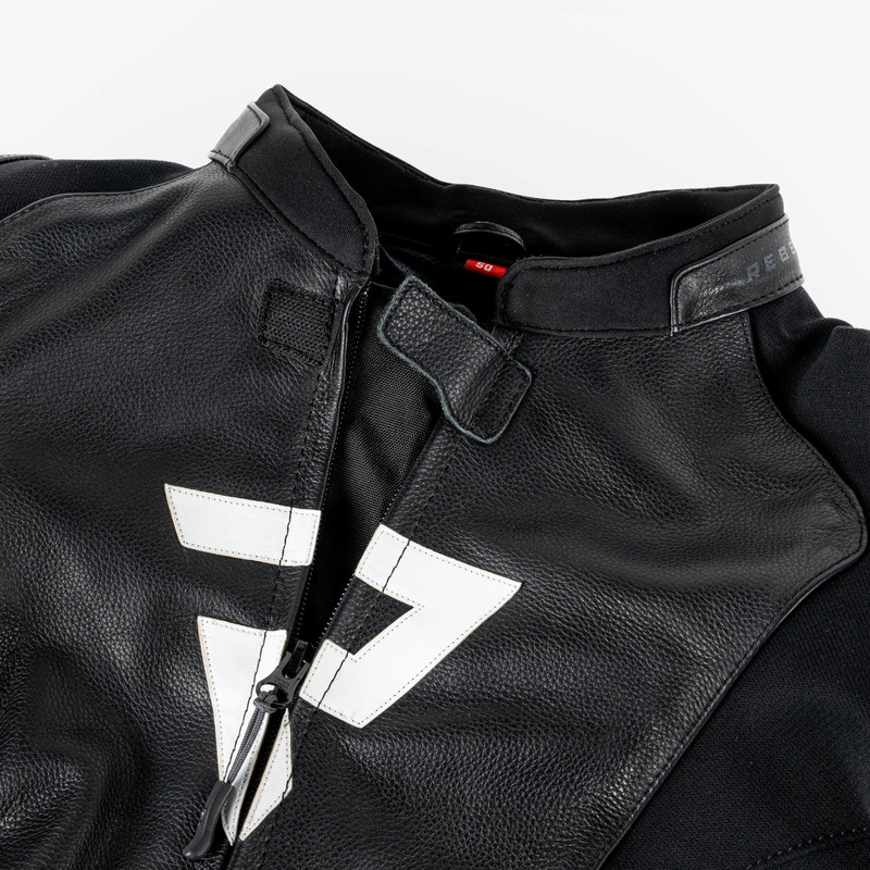 Rebelhorn Veloce Leder Motorradjacke schwarz-weiß