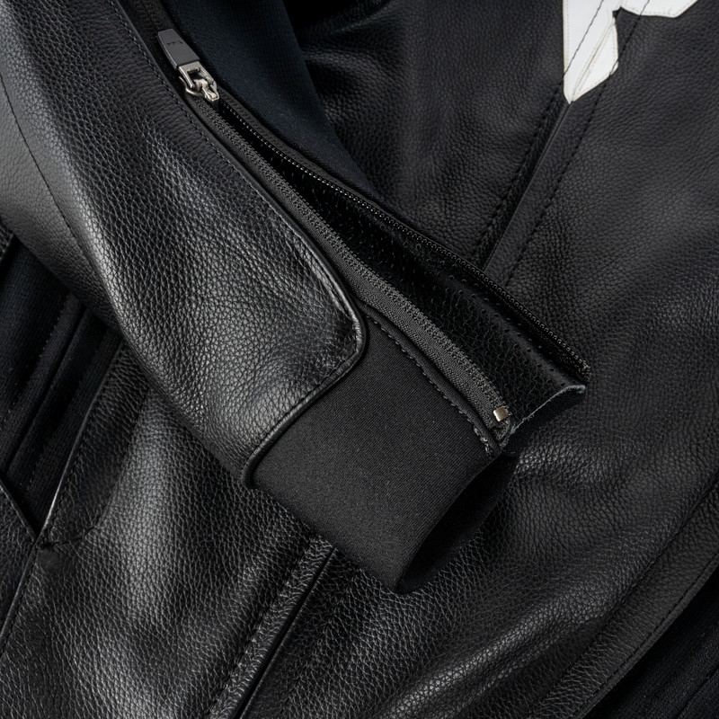 Rebelhorn Veloce Leder Motorradjacke schwarz-weiß