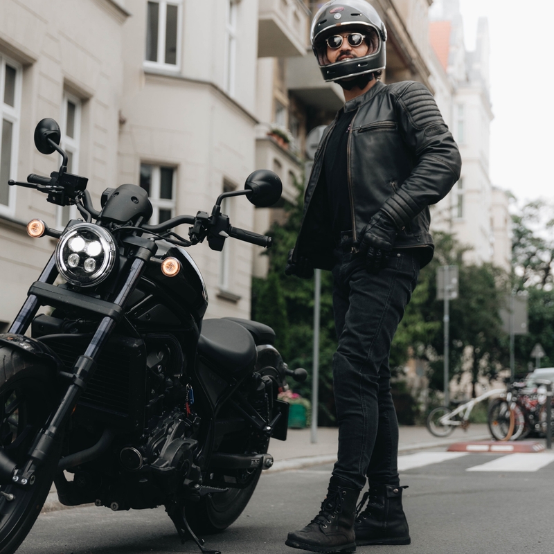 Motorradjeans Rebelhorn Nomad TP gewaschen schwarz Ausverkauf
