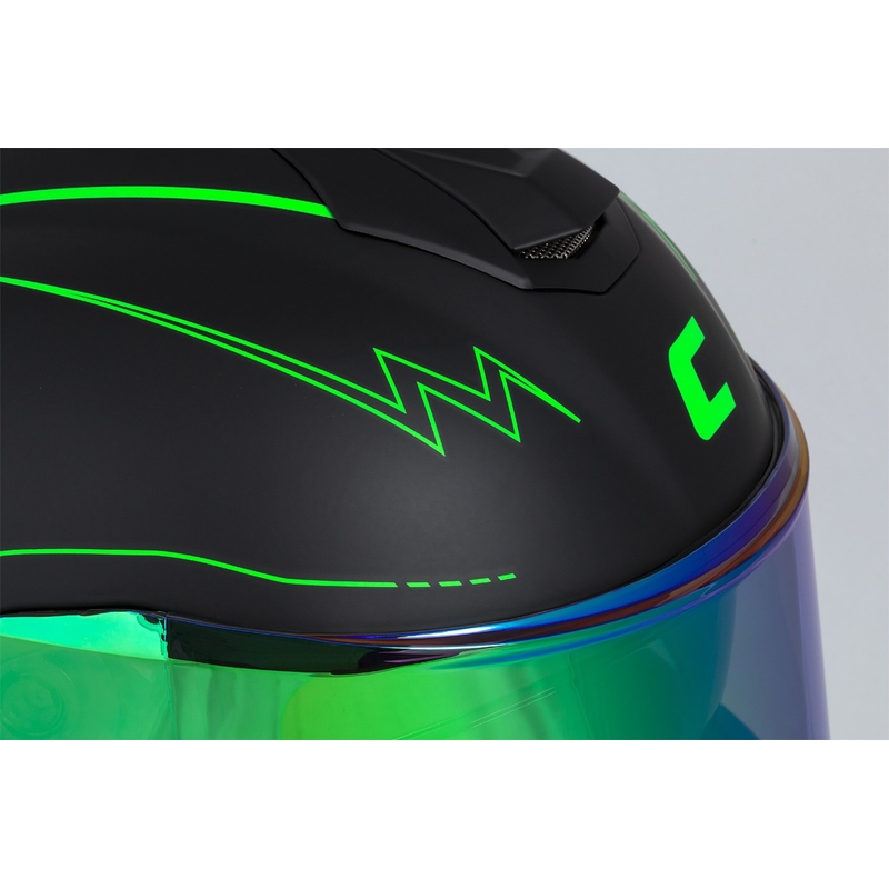Integral Motorradhelm Cassida Integral GT 2.1 Flash schwarz-fluo grün-grau