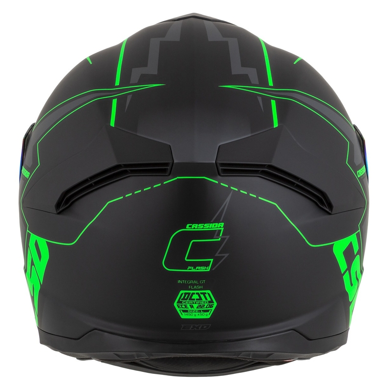 Integral Motorradhelm Cassida Integral GT 2.1 Flash schwarz-fluo grün-grau