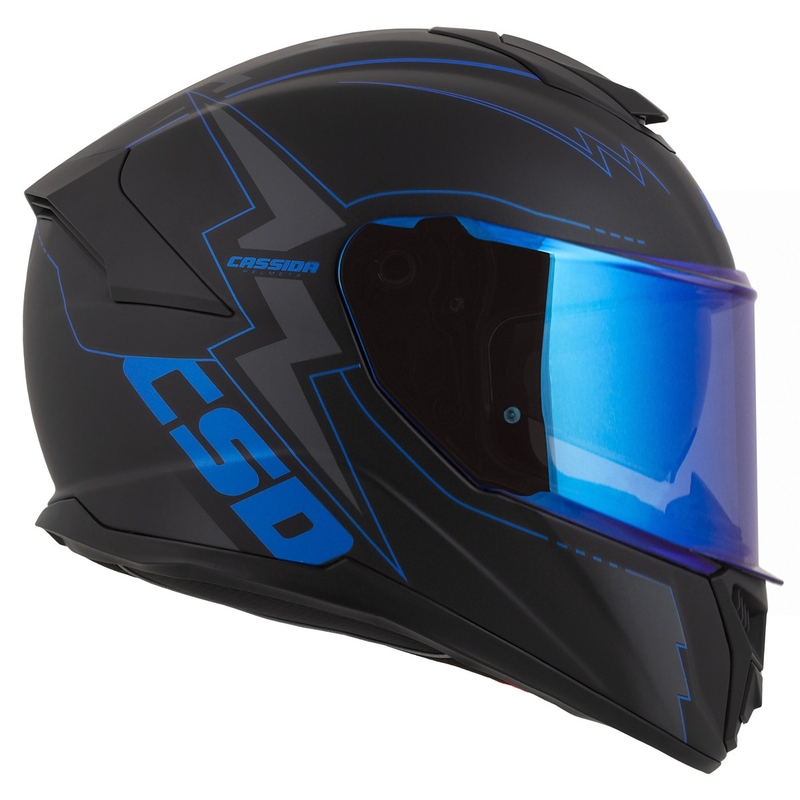 Integral Motorradhelm Cassida Integral GT 2.1 Flash schwarz-blau-grau
