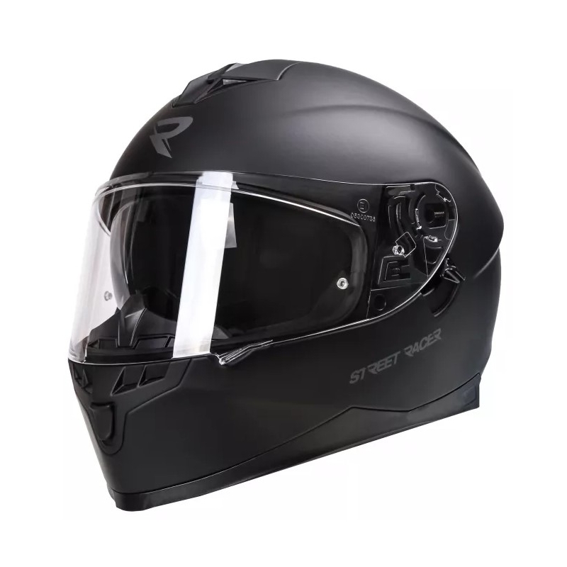 Integral Motorradhelm Street Racer Magna schwarz matt - II. Qualität