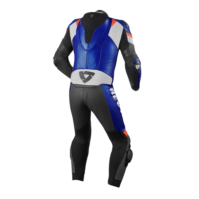 Revit Hyperspeed 2 einteiliger Motorradanzug schwarz und blau Ausverkauf