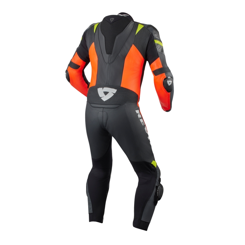 Revit Hyperspeed 2 einteiliger Motorradanzug schwarz-fluorrot Ausverkauf