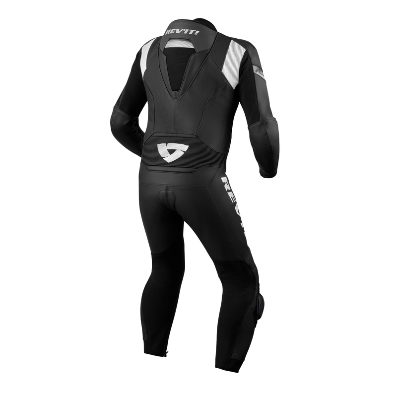 Einteiliger Motorradanzug Revit Argon 2 schwarz-weiß