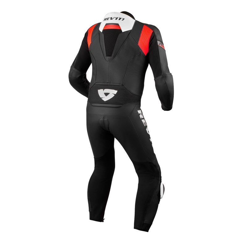 Einteiliger Motorradanzug Revit Argon 2 Schwarz-Fluorot