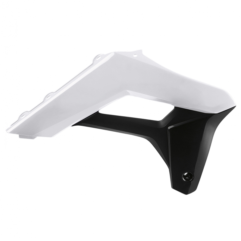 Radiator scoops POLISPORT (pair) weiss/schwarz