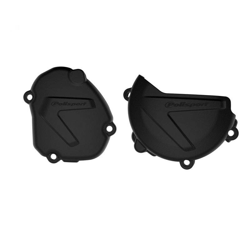 Clutch and ignition cover protector kit POLISPORT schwarz