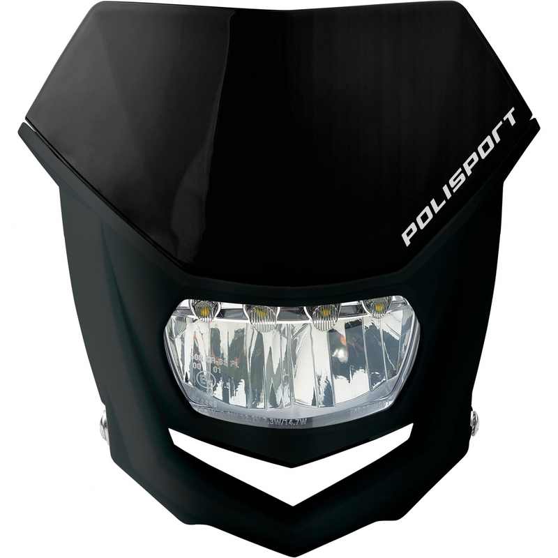 Maske mit Leuchte POLISPORT HALO LED Black/Black