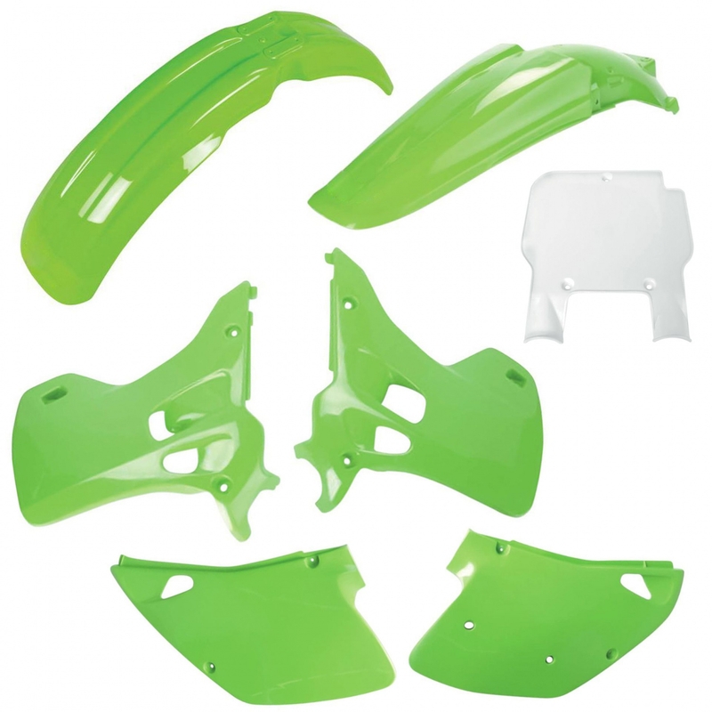 Satz Kunststoffteile POLISPORT OEM color für KAWASAKI KX 125 1992, KAWASAKI KX 250 2T 1992