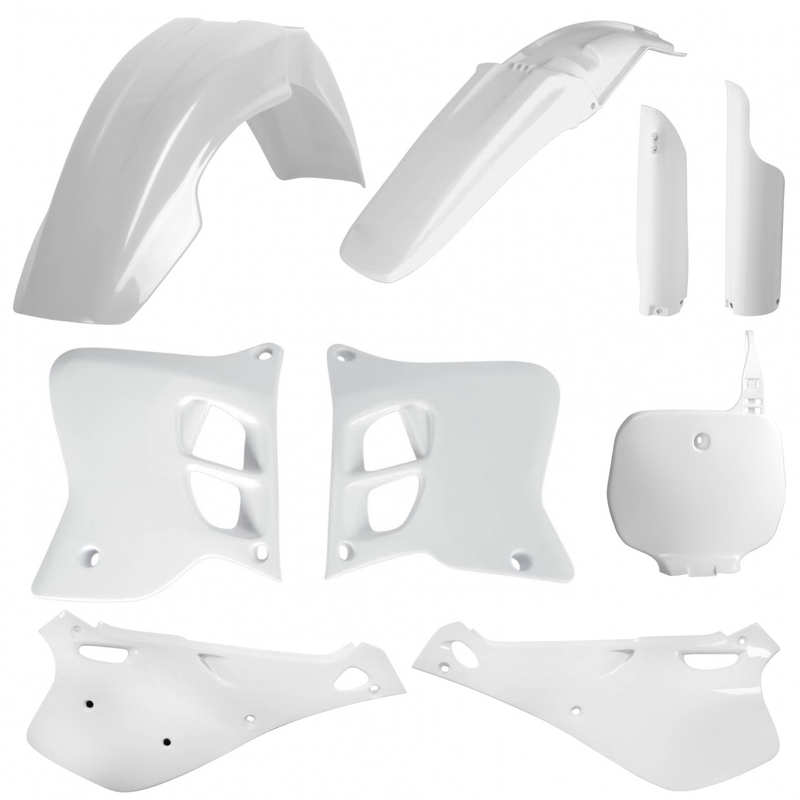 Satz Kunststoffteile POLISPORT OEM white für YAMAHA YZ 125 1993-1995, YAMAHA YZ 250 1993-1995