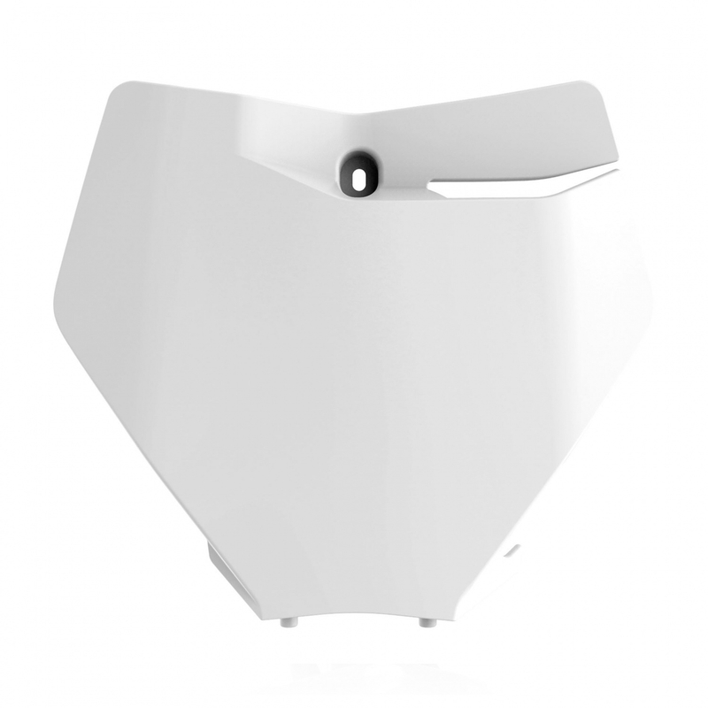 Number plate POLISPORT white BD