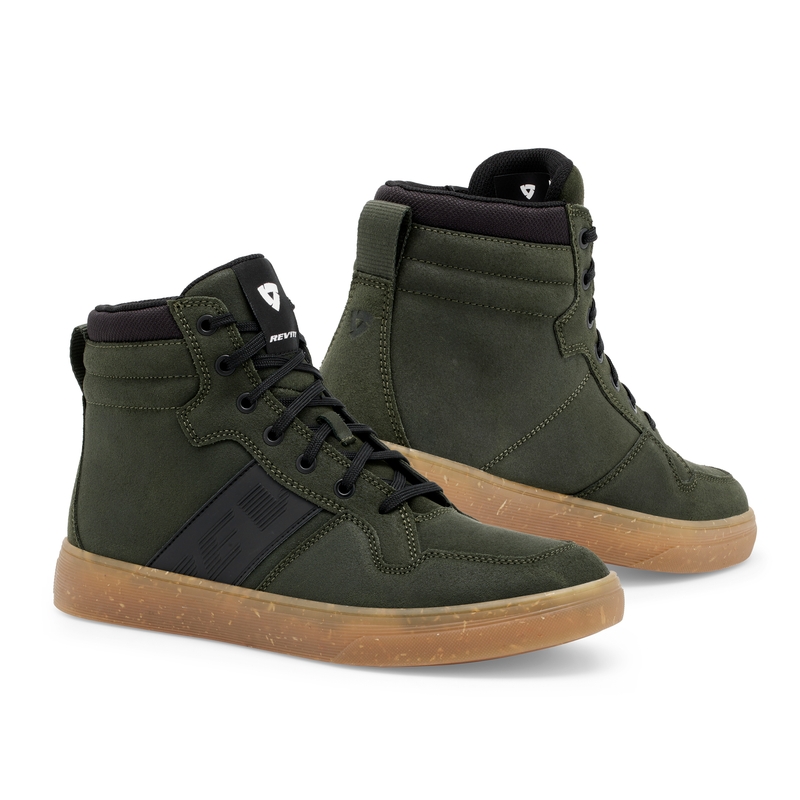 Revit Kick Motorradstiefel dunkelgrün-braun im Angebot Ausverkauf