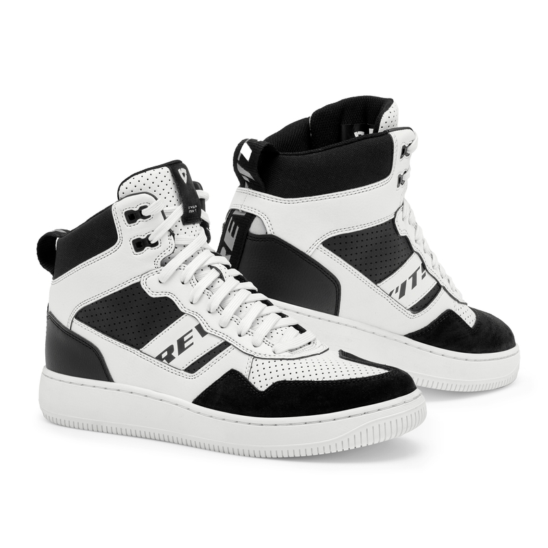 Revit Pacer Motorradstiefel schwarz und weiß