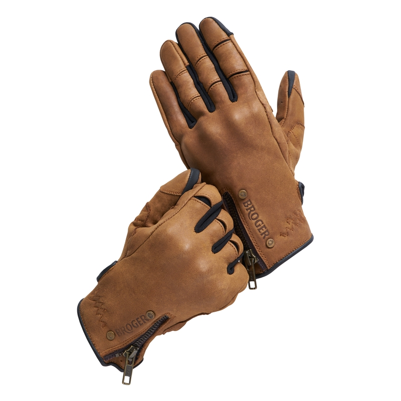 Broger Florida Motorradhandschuhe für Frauen in Cognacbraun Ausverkauf