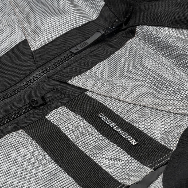 Rebelhorn Scandal II Motorradjacke silber-schwarz