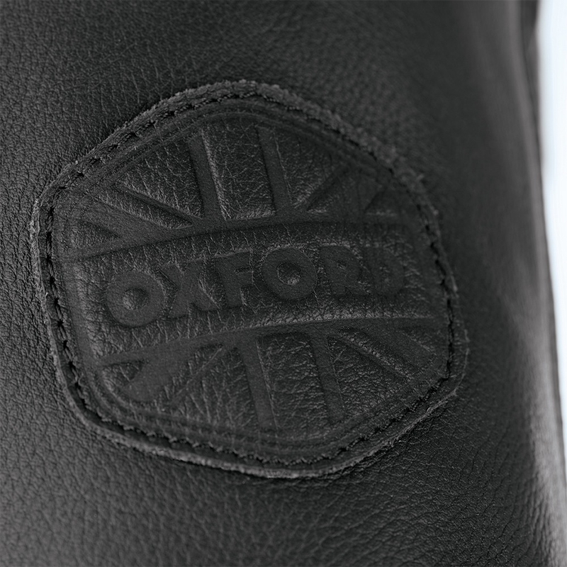 Oxford Walton Schwarze Motorradjacke aus Leder