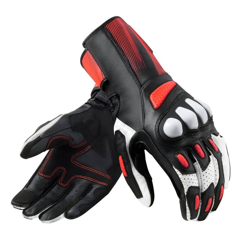 Motorradhandschuhe Revit Metis 2 schwarz-fluorrot Ausverkauf