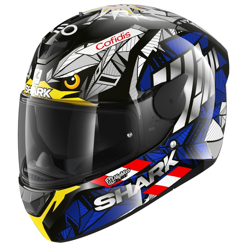 Integral Motorradhelm SHARK D-SKWAL 2 Replica Oliveira Falco schwarz-blau-gelb