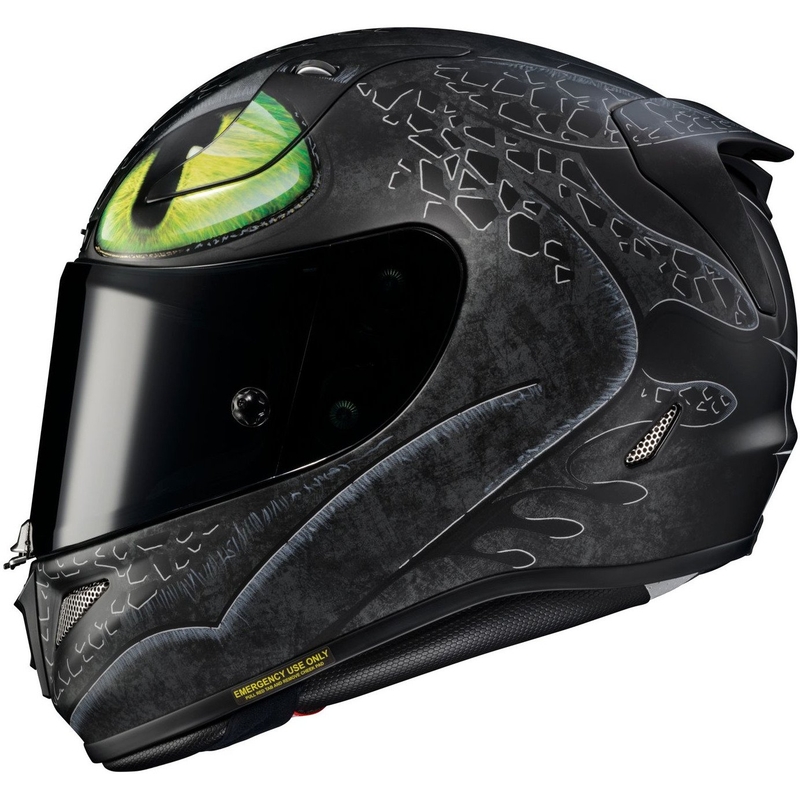 Integrální přilba na motorku HJC RPHA 11 Toothless MC4SF černo-zelená