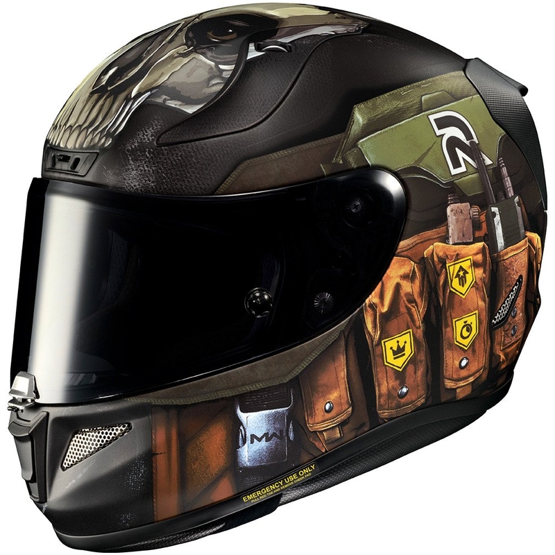 HJC RPHA 11 Ghost Call Of Duty MC34SF Integral-Motorradhelm Schwarz-Braun-Grün Sale Ausverkauf