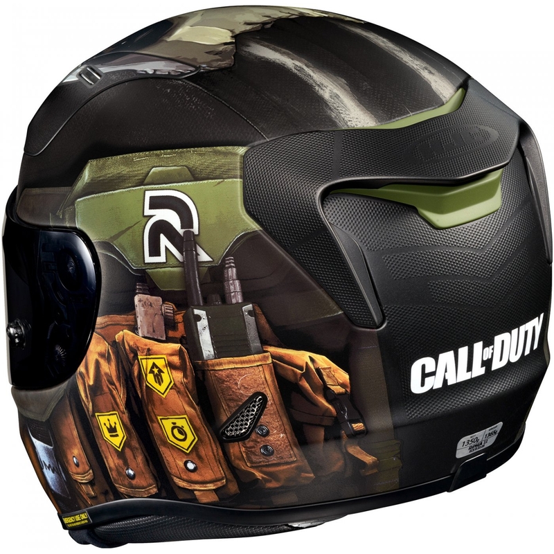 HJC RPHA 11 Ghost Call Of Duty MC34SF Integral-Motorradhelm Schwarz-Braun-Grün Sale Ausverkauf
