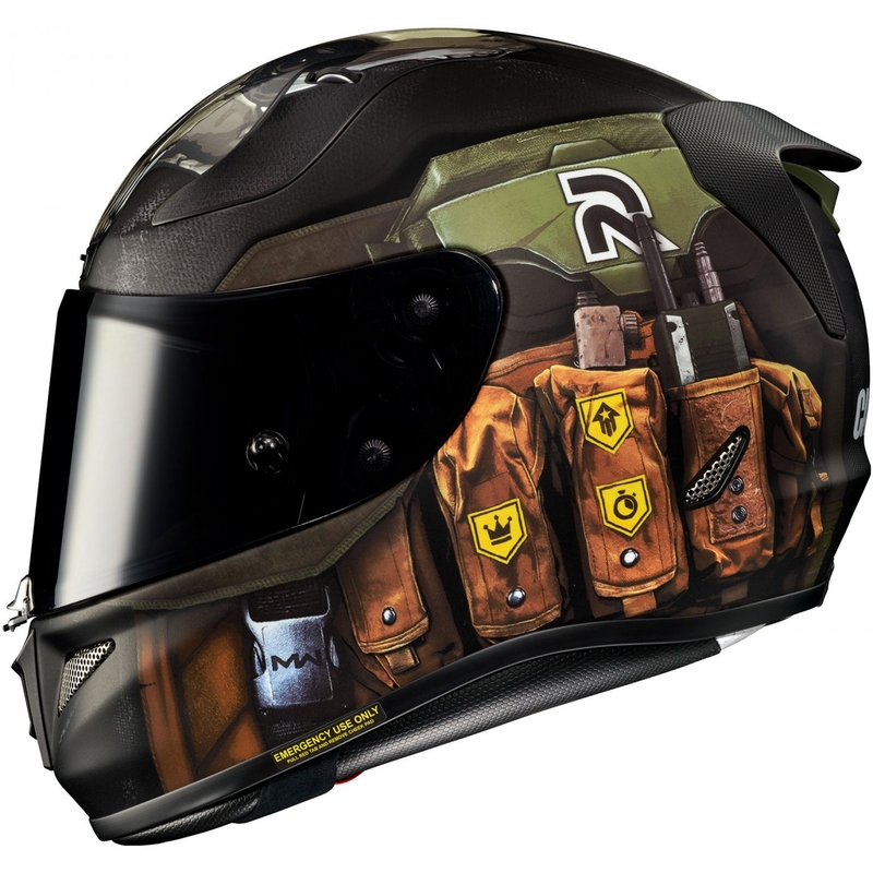 HJC RPHA 11 Ghost Call Of Duty MC34SF Integral-Motorradhelm Schwarz-Braun-Grün Sale Ausverkauf