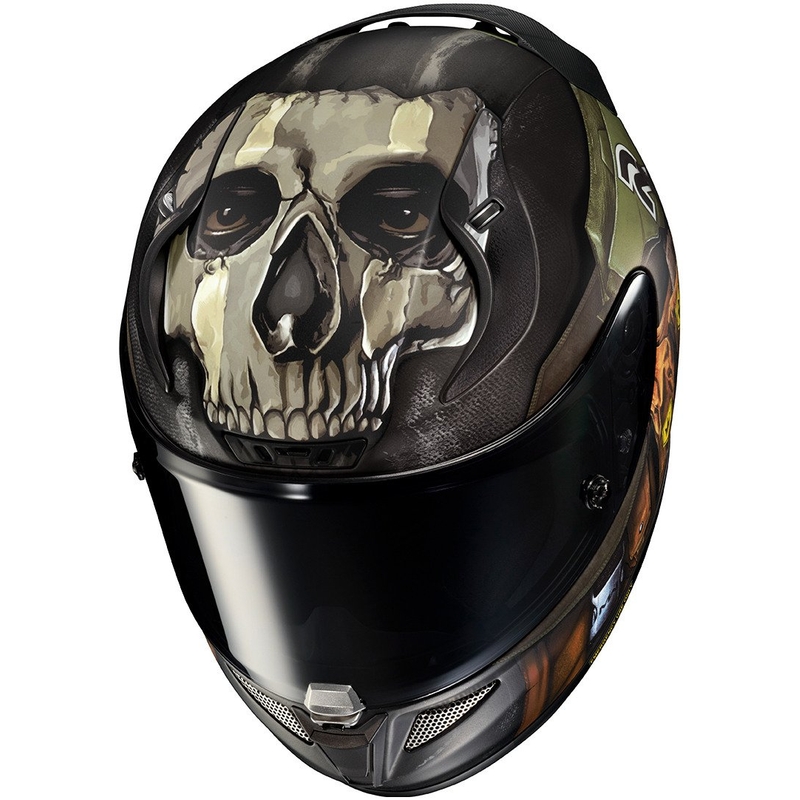 HJC RPHA 11 Ghost Call Of Duty MC34SF Integral-Motorradhelm Schwarz-Braun-Grün Sale Ausverkauf